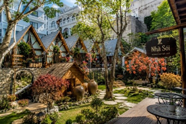 Không gian nghỉ dưỡng tại homestay Đà Lạt giữa thiên nhiên thơ mộng