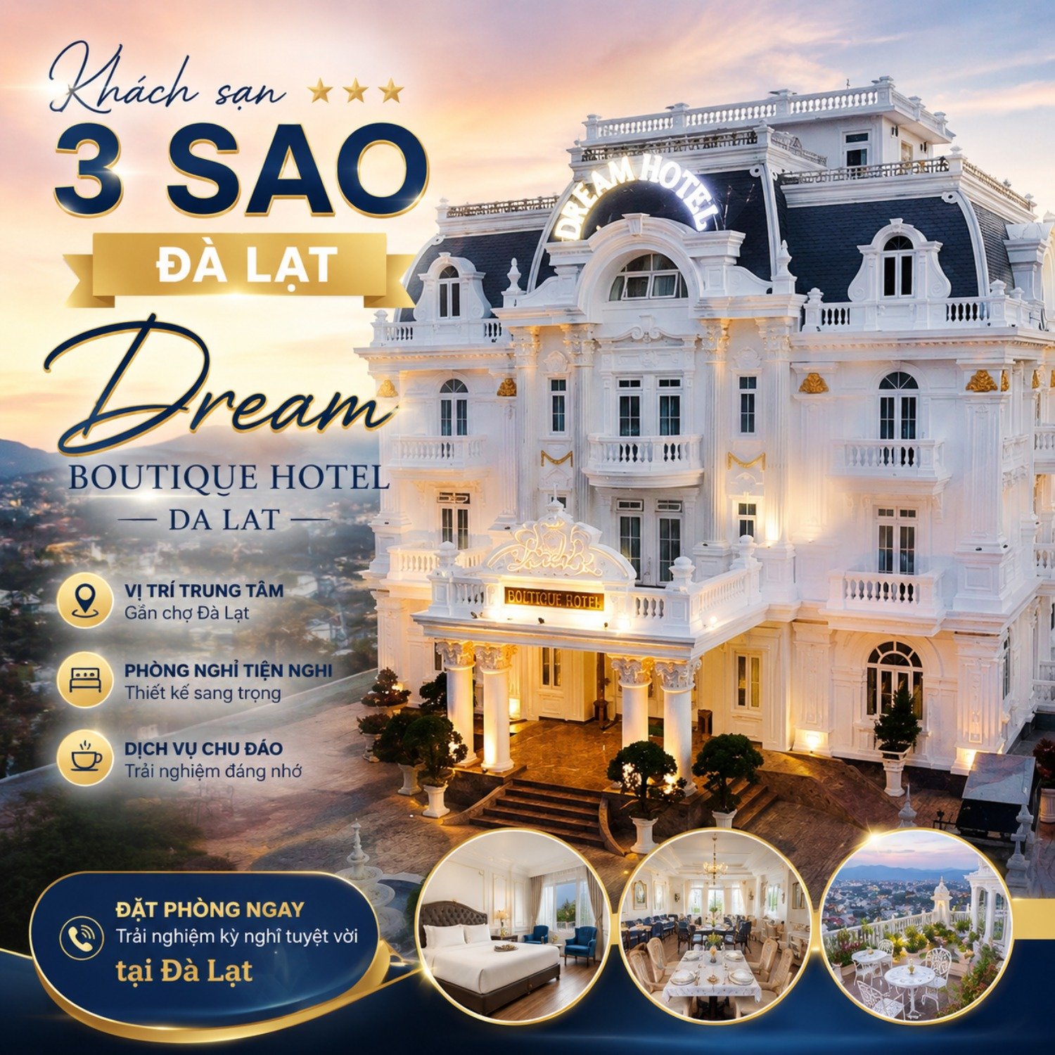 Dream Boutique Hotel Da Lat -Khách Sạn 3 Sao Đà Lạt