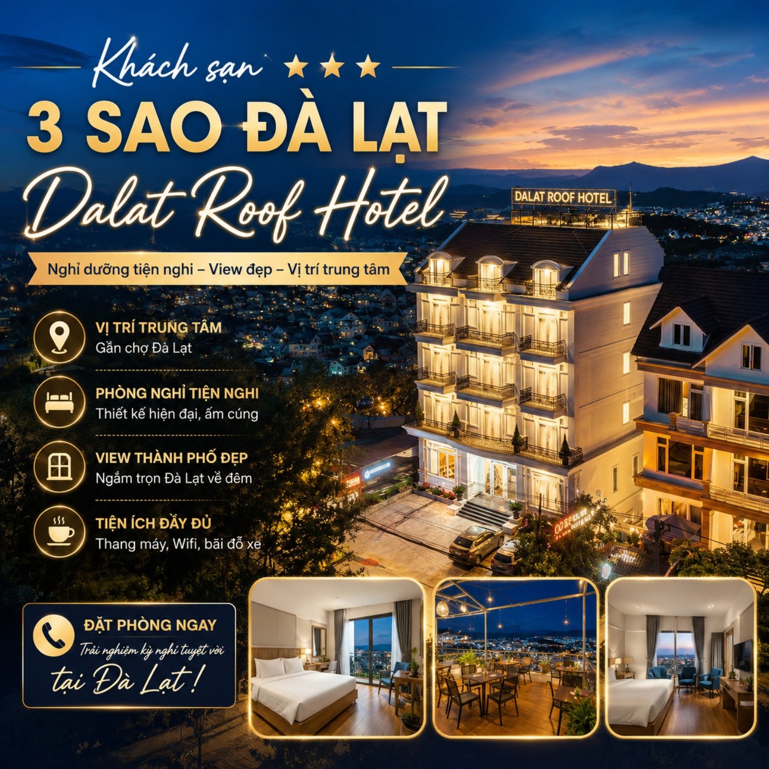 Dalat Roof Hotel – Khách Sạn 3 Sao Đà Lạt