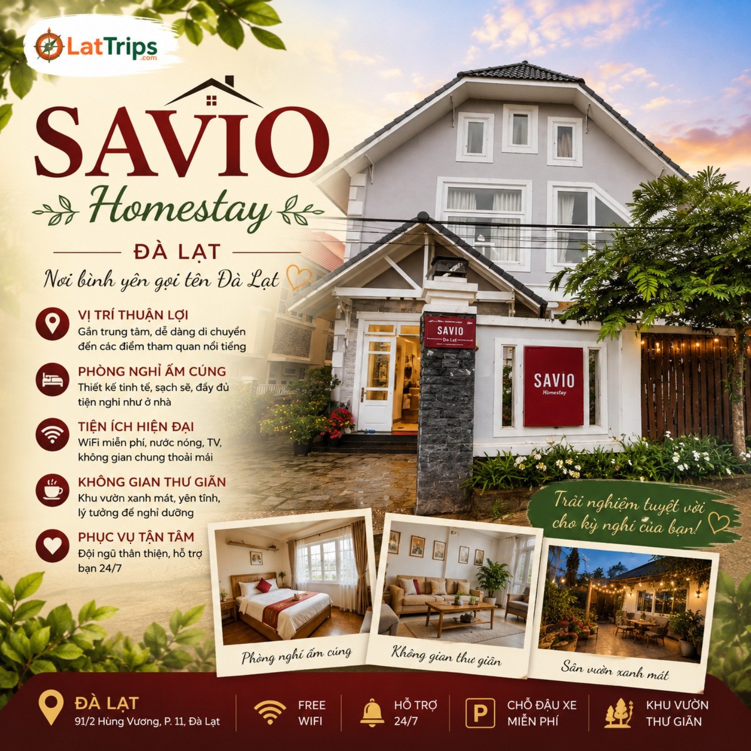 SAVIO Homestay – Homestay Đà Lạt View Đẹp Gần Trung Tâm, Không Gian Yên Bình