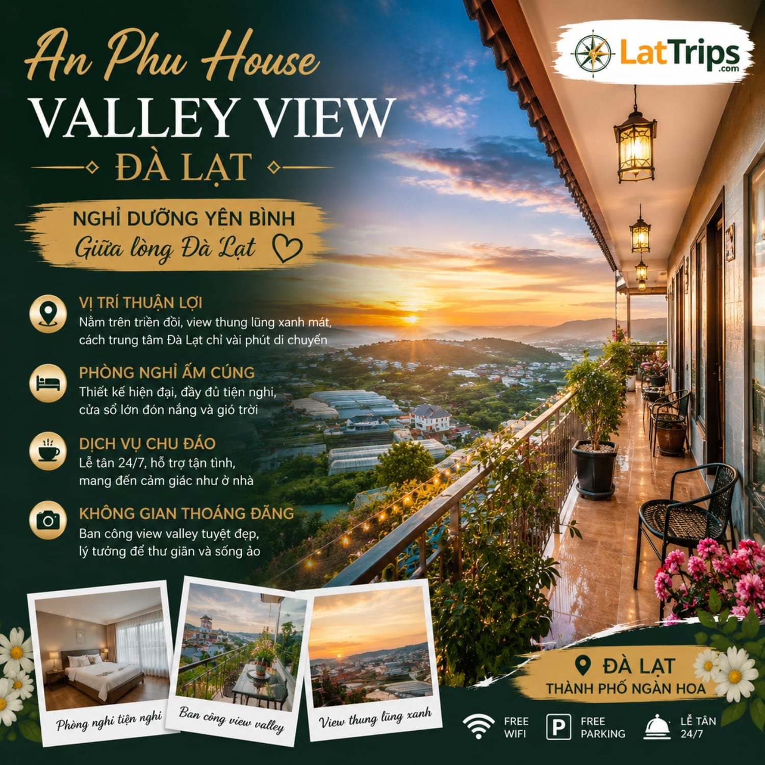 An Phu House Valley View – Homestay Giá Rẻ Đà Lạt View Thung Lũng Đẹp, Không Gian Yên Bình