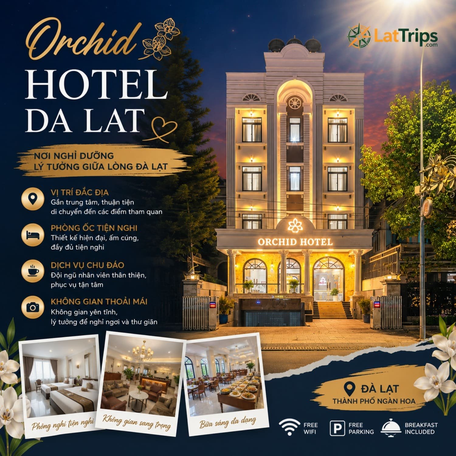 Orchid Hotel Đà Lạt – Khách Sạn Đà Lạt Hiện Đại Gần Trung Tâm Và Chợ Đêm
