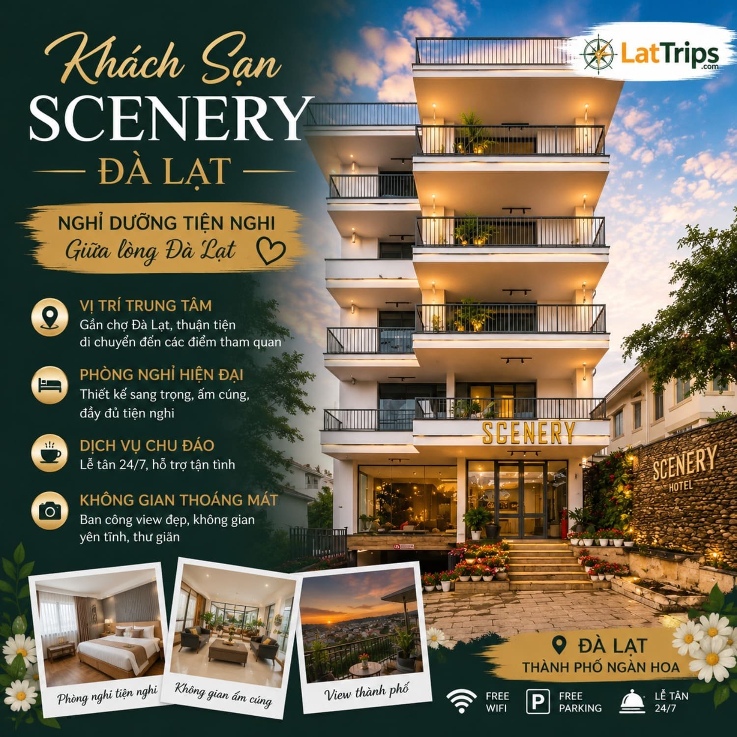 Scenery Hotel Đà Lạt – Khách Sạn Trung Tâm Đà Lạt View Đẹp, Gần Hồ Xuân Hương