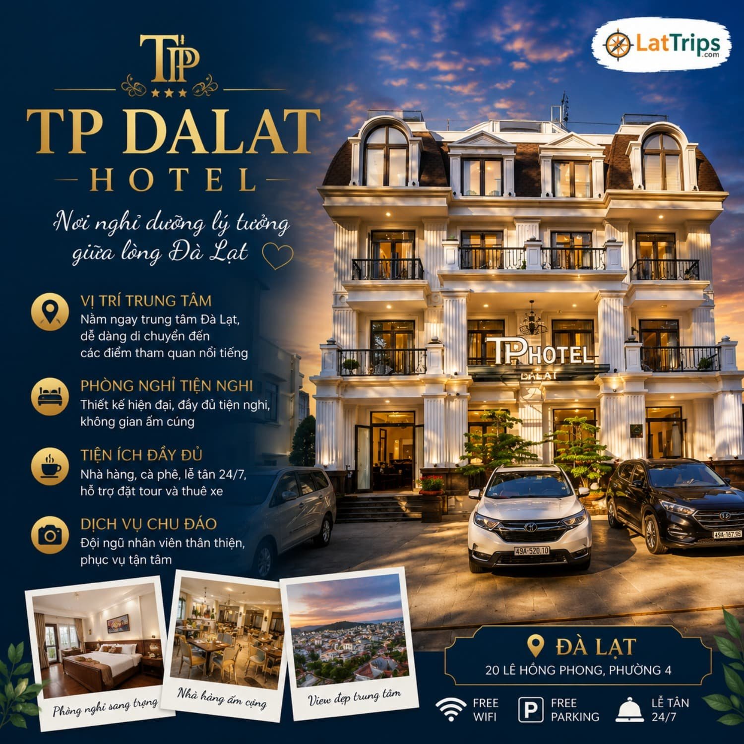 TP Dalat Hotel – Khách Sạn 2 Sao Đà Lạt Gần Trung Tâm, Giá Tốt