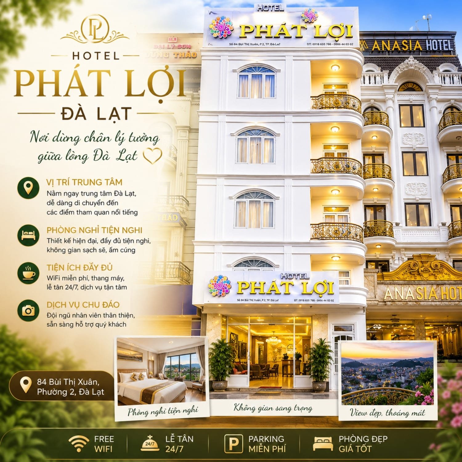 Phát Lợi Hotel Đà Lạt – Khách Sạn 2 Sao Đà Lạt Gần Trung Tâm Giá Tốt