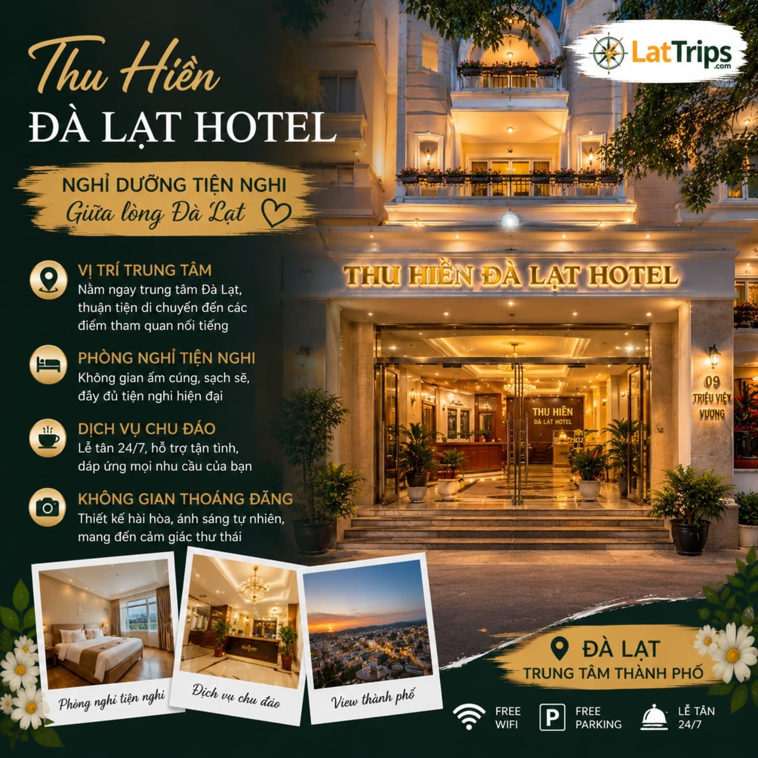Thu Hiền Đà Lạt Hotel – Khách Sạn 2 Sao Gần Chợ Đà Lạt Tiện Nghi, Giá Tốt