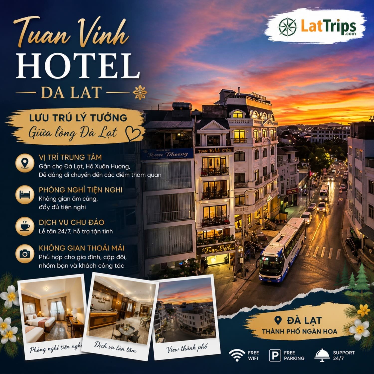 Vinh Tuan Hotel – Khách Sạn Đà Lạt 2 Sao Gần Chợ Đêm, Tiện Nghi Và Giá Tốt