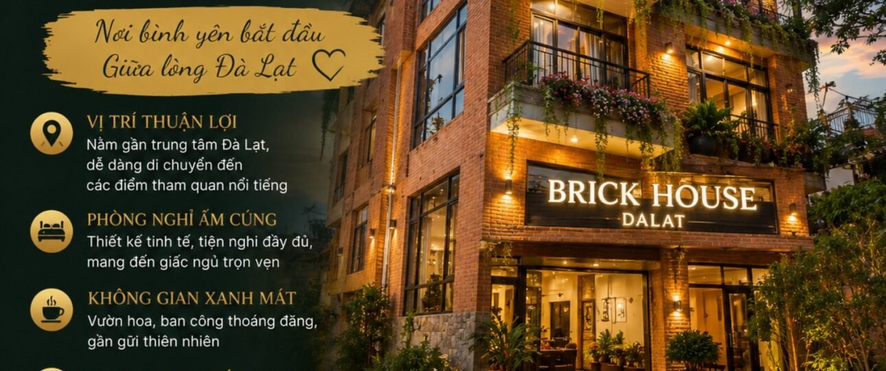 Đặt phòng khách sạn đà lạt 3 sao Brick House Dalat